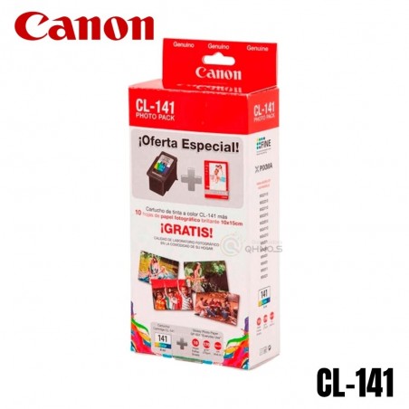 TINTA CANON CL-141 + PAPEL...