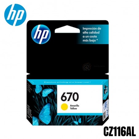 Cartucho de Tinta HP 670...