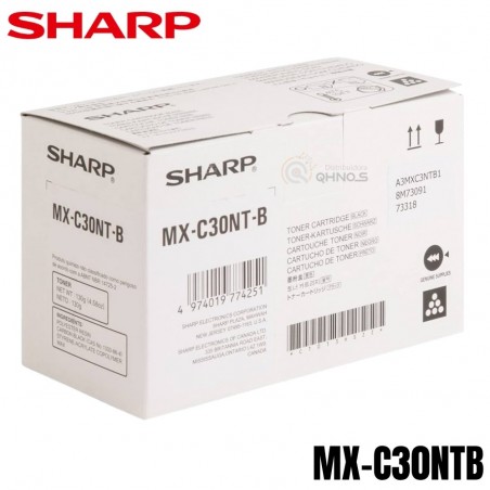 Tóner Sharp MX-C30NTB Negro...