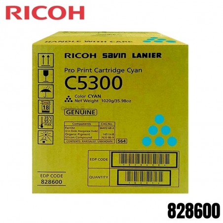Tóner Ricoh 828600 Cyan Pro...