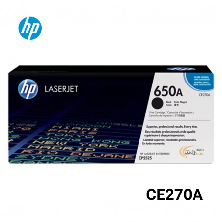 TONER HP CE270A (650A) L.J....