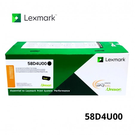 TONER LEXMARK 58D4U00 NEGRO...
