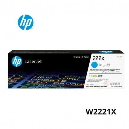 Toner HP W2221X (222X) Cyan...